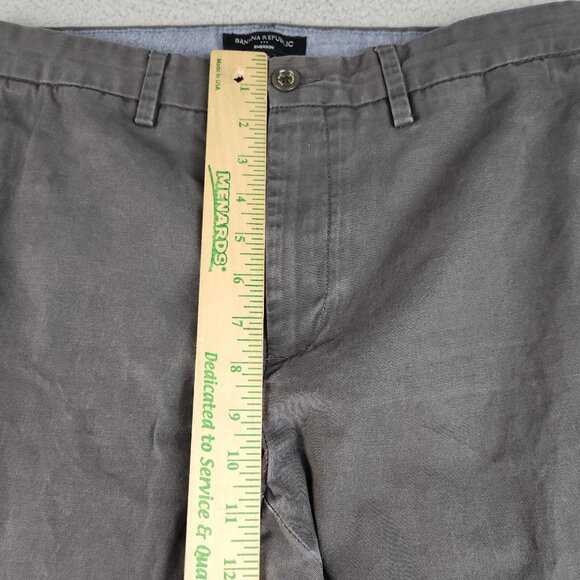 Banana Republic Pants Men's 34x34 Gray Chinos Emerson Straight Leg Casual Slacks - Picture 4 of 9